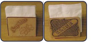 free napkin holder - leathercraft pattern